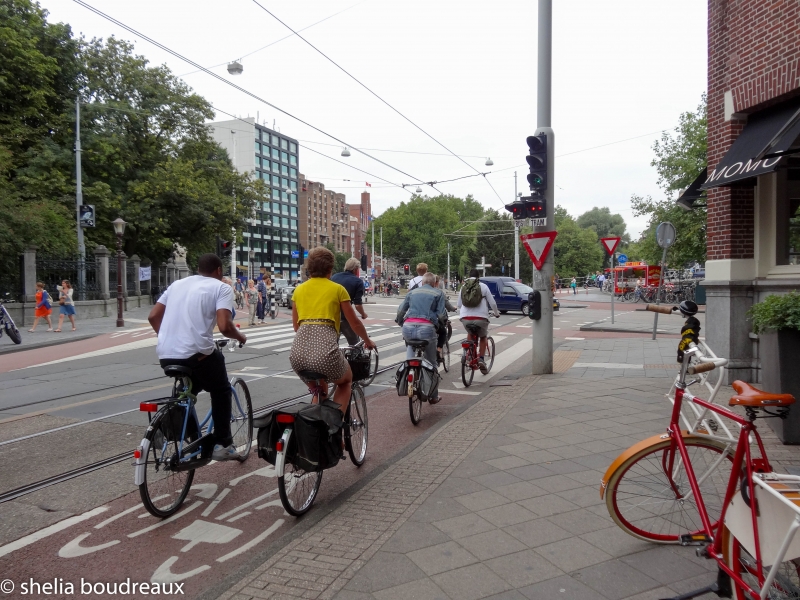 Amsterdam - There is more room to ride a bike than to drive!
