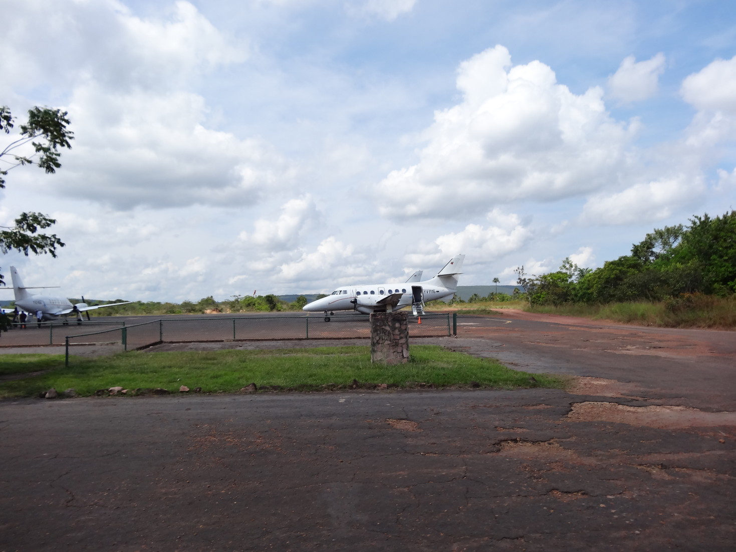 Little plane and runway