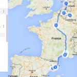 Road Trip Map in Europe