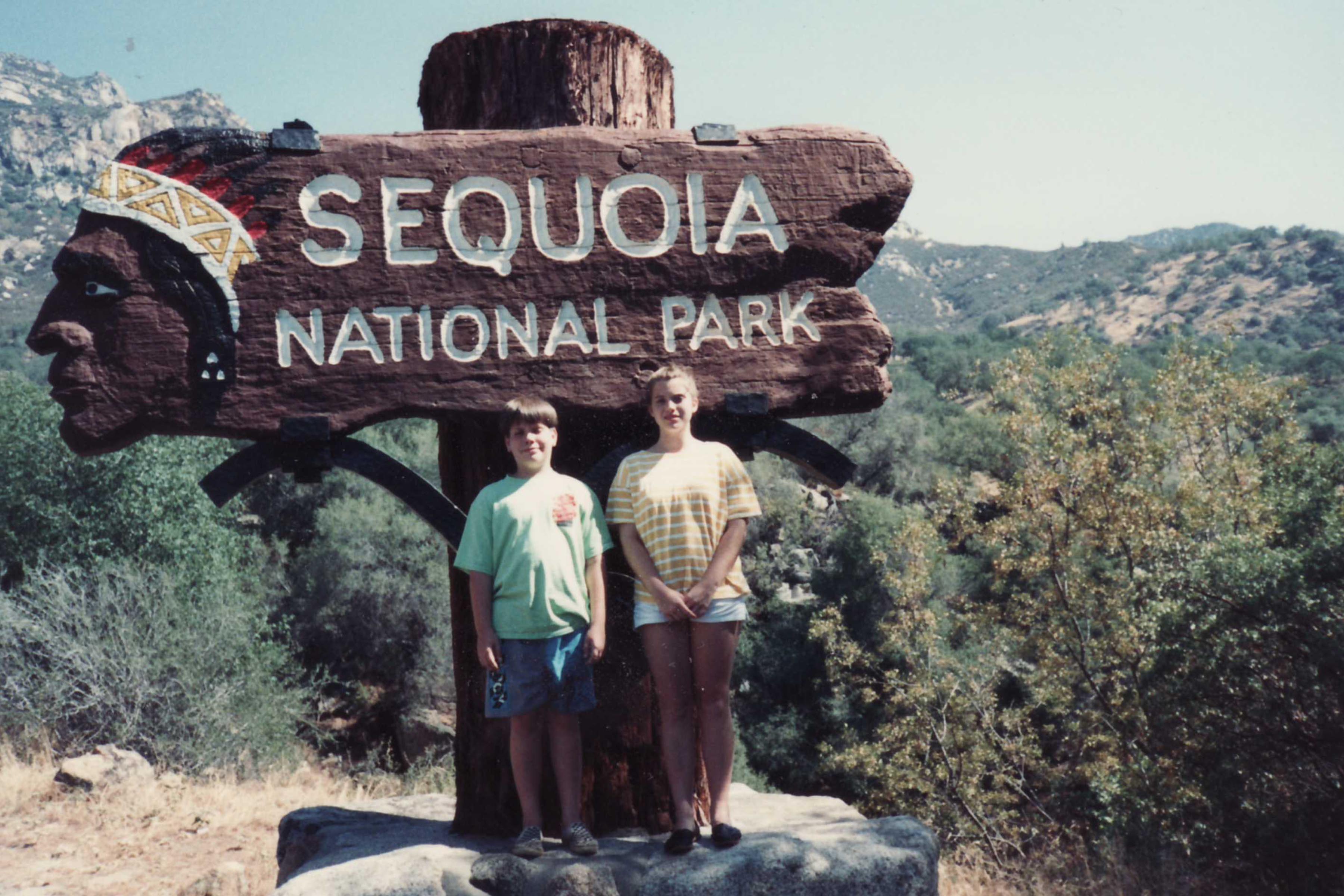 Travel My brother and me at Sequoia National Park