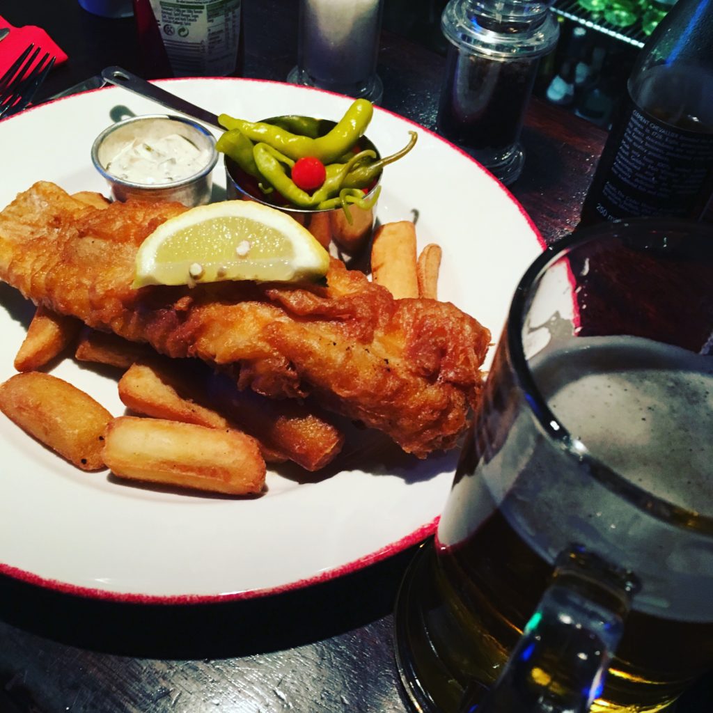 Fish and Chips in a Pub in London